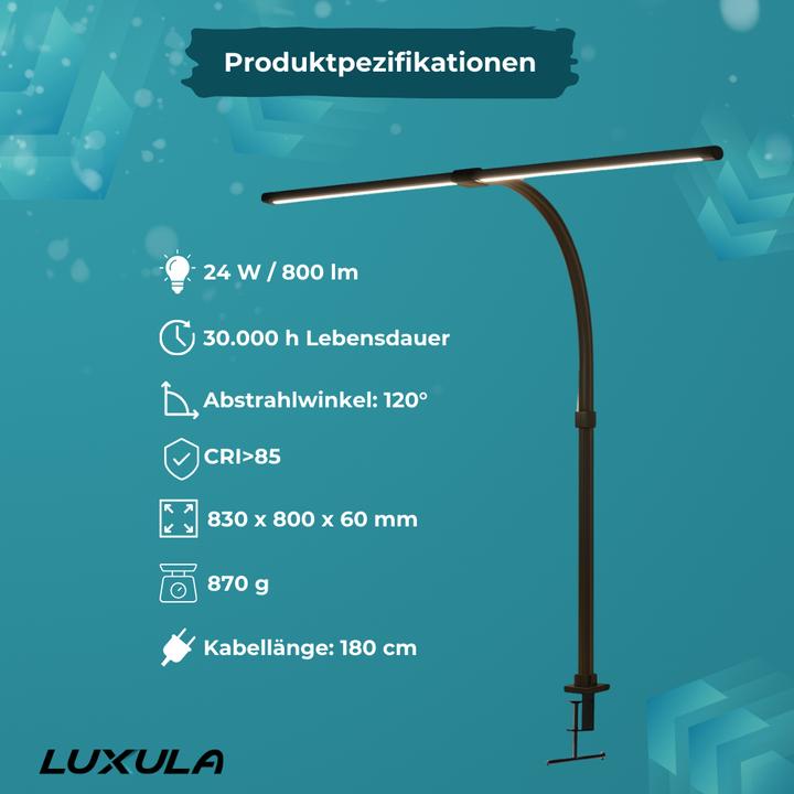 Actual product image Luxula LED Desk Lamp (800 lm)