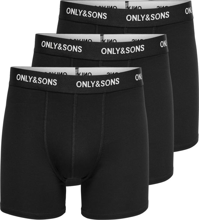 Immagine prodotto Only & Sons Onsfitz Solid Black Boxer 3pack3854 Noos (XL, confezione da 3)