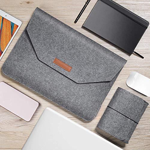Produktbild Only-Bags.Store 13,3 Zoll Laptop-Tasche, Filz-Laptop-Schutzhülle mit zusätzlicher Filztasche und Mauspad
