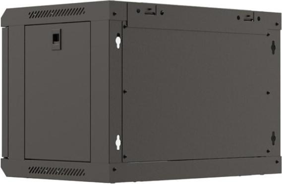 Image du produit Lanberg 19 6HE 540x350 schwarz Wandmontage Rackschrank mit Glastür (Flat Pack) (10.86 HE, Rack 19 pouces)