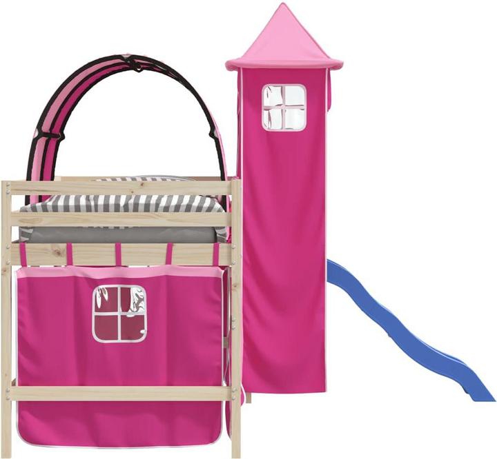 Produktbild VidaXL Vorhänge für Hochbett mit Tunnel und Turm Rosa,Farbe