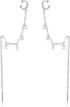 Agato - Long earrings with zircons AGT-E024VW-EC