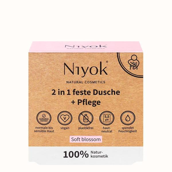 Produktbild Niyok 2 in 1 feste Dusche + Pflege Soft blossom
