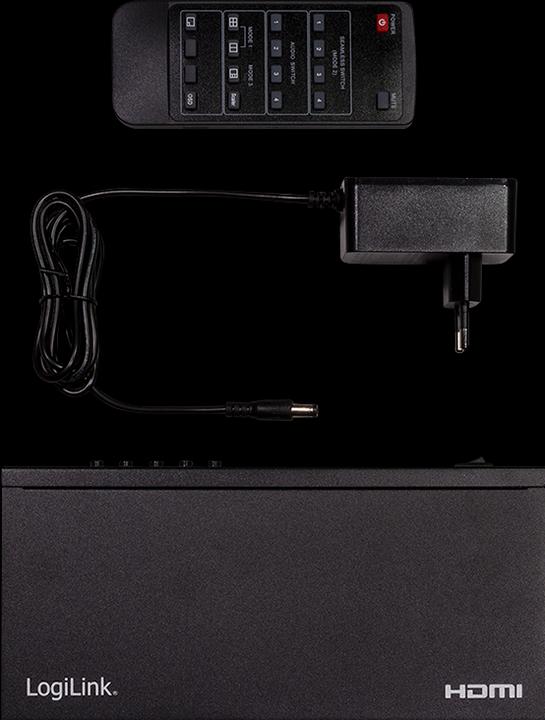 Produktbild LogiLink HDMI-Switch 4x1-Port, Multiviewer, 4K/30 Hz, Scaler, Seamless, RC