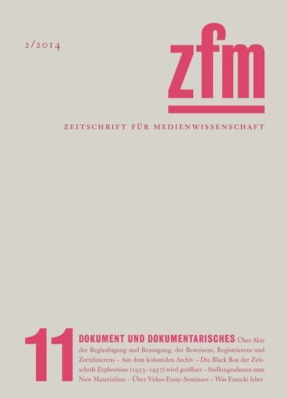 Produktbild Zeitschrift für Medienwissenschaft 11 (Deutsch, Gesellschaft, Gesellschaft für Medienwissenschaft, 2014)