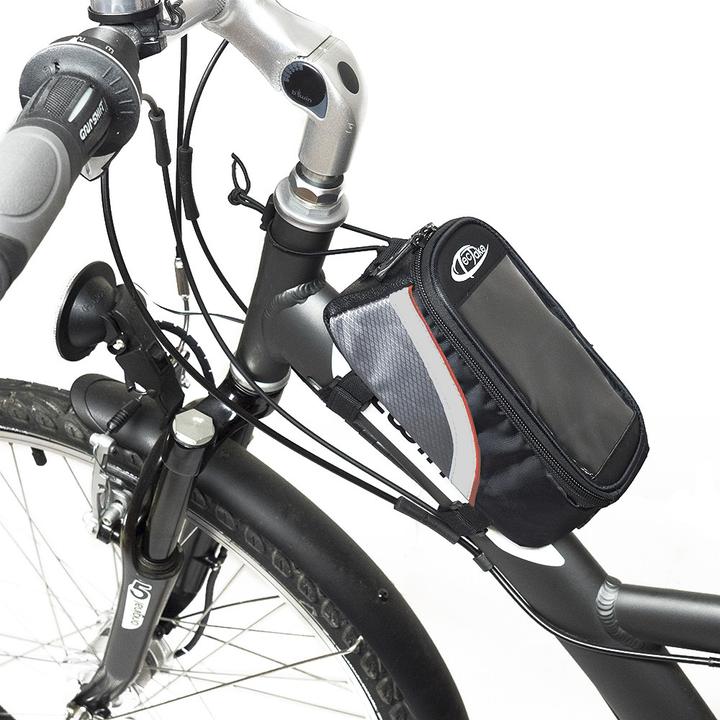 Produktbild tectake Fahrradtasche mit Rahmen-Befestigung für Smartphones (2.10 l, Rahmentasche)