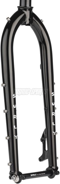 Surly Dinner Fork Steel Fork, 27.5"/29", 28.6-30, 50mm, 420mm, 110x15mm TA, IS Disc, black