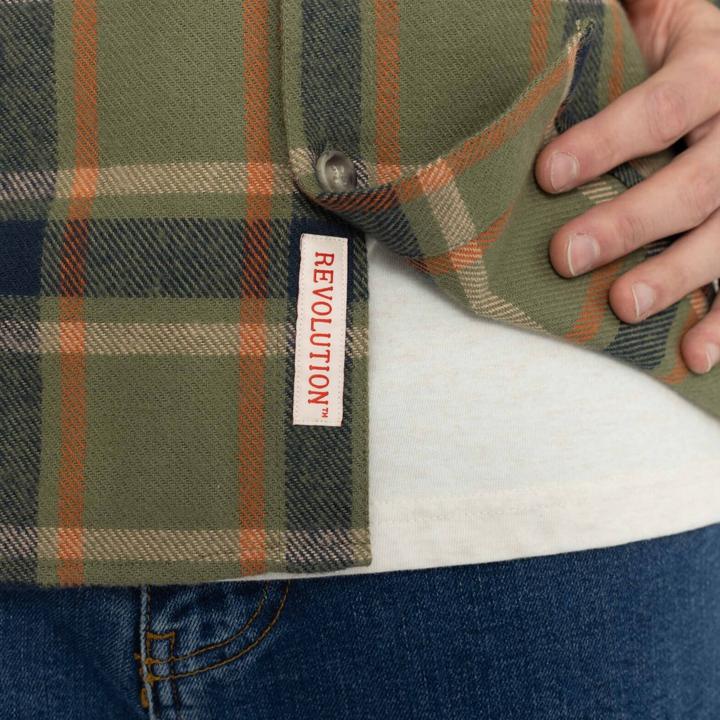 Actual product image Revolution check overhirt with button cloure (S)