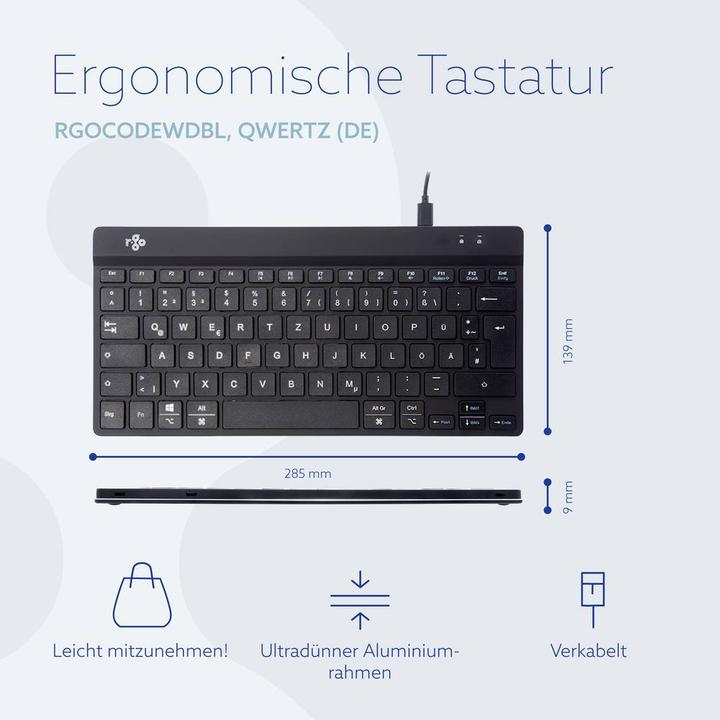 Produktbild R-Go Tools Tools Compact Break Tastatur (DE, Kabelgebunden)