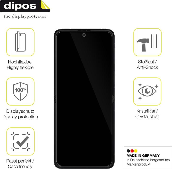 Immagine prodotto Dipos Pellicola Protettiva Full-Cover 3D (2 Pezzo/i, Samsung Galaxy Z Flip5)