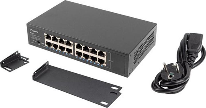 Productafbeelding Lanberg RSGE-16 Netwerkschakelaar Unmanaged Gigabit Ethernet (10/100/1000) 1U (16 Havens)