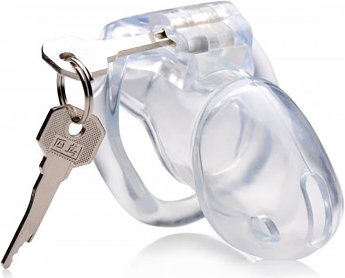 Master Series Clear Captor Keuschheitskäfig mit Schlüsseln