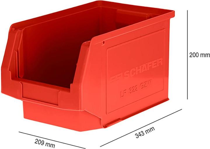 Schäfer Shop Bac à bec SSI Schaefer LF 322, polypropylène, L 343 x l 209 x H 200, 10,4 l, div. couleurs