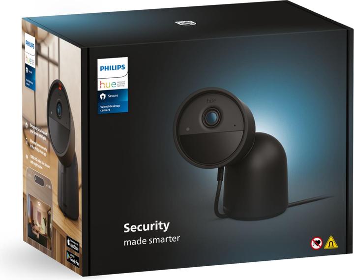 Actual product image Philips Hue Secure Wired Camera with Stand (1920 x 1080 Pixels)