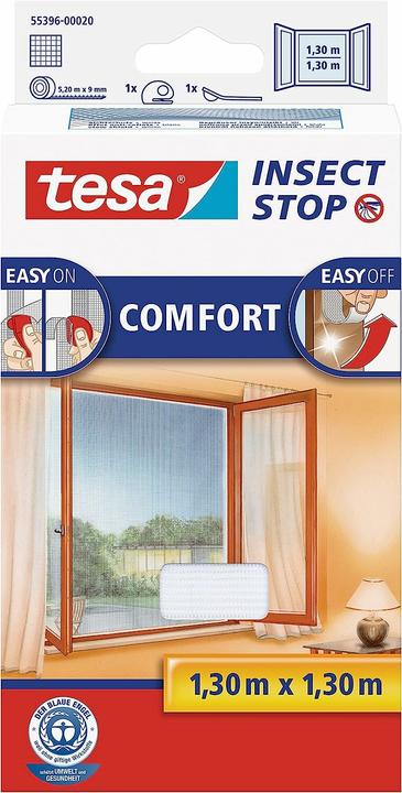 Actual product image tesa Insect screen COMFORT for windows, with Velcro tape, self-adhesive, without drilling (130 x 130 cm)