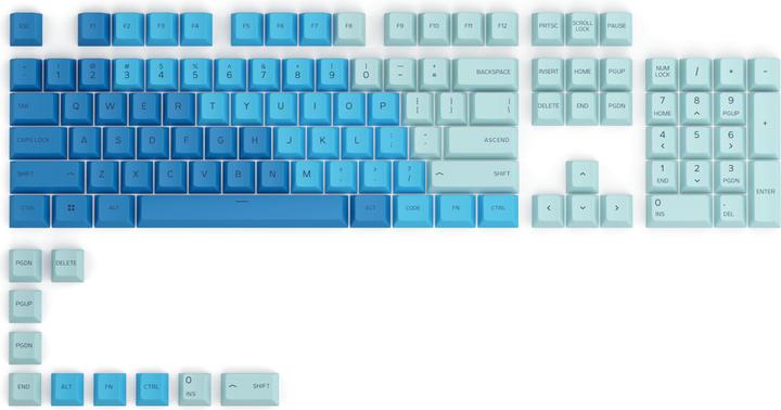 Immagine prodotto Glorious PC Gaming Race GPBT Keycaps - 114 keycaps PBT, ANSI, layout USA, Caraibi