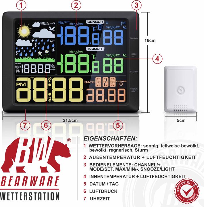 Actual product image Bearware Weather station