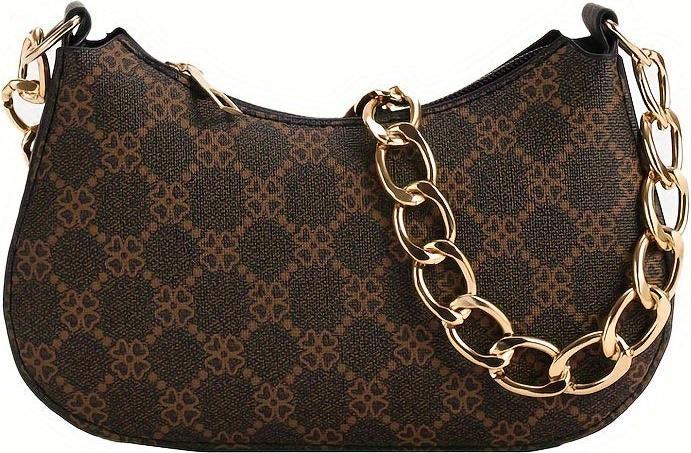 Immagine prodotto Only-Bags.Store Borsa ascellare classica con stampa retrò, semplice borsa a tracolla, borsa casual, shopping