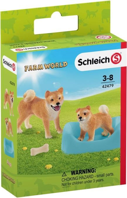 Actual product image Schleich Shiba Inu mother and puppy
