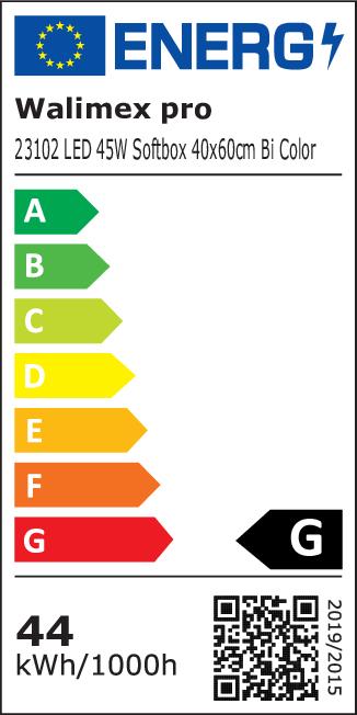 Energie-Label Walimex pro LED 45W Softbox 40x60cm Bi Color