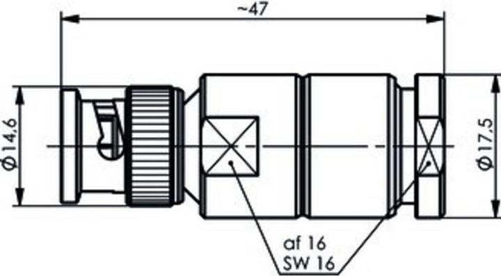 Produktbild Telegärtner J01150A0121 BNC 50Ohm 1Stück(e) Koaxialstecker (Stecker und Verbinder)