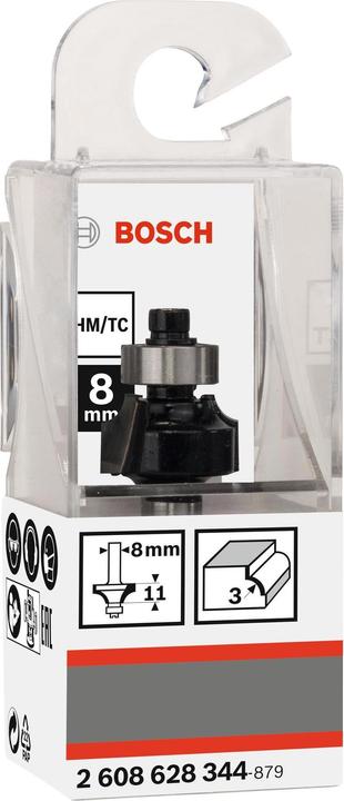 Produktbild Bosch Professional Zubehör Abrundfräser, 8 mm, R1 3 mm, L 10,2 mm, G 53 mm
