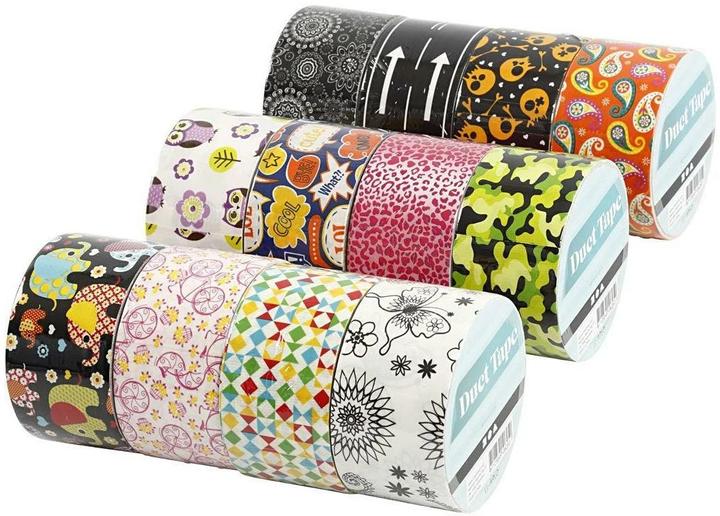 Produktbild Creativ Company Gewebeband Duct Tape Muster 48 mm x 5 m, Mehrfarbig (48 mm)