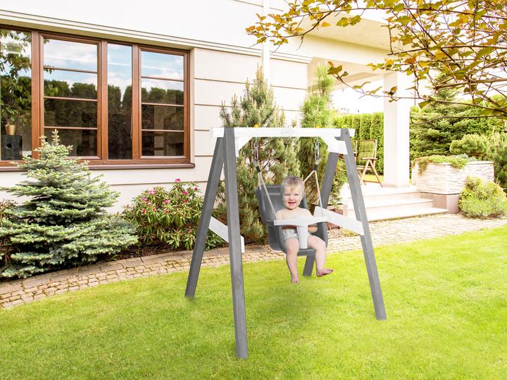 Produktbild Axi Babyschaukel Grau/Weiss mit Sitz Grau/Weiss