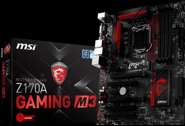 Actual product image MSI Z170A Gaming M3 (LGA 1151, Intel Z170, ATX)