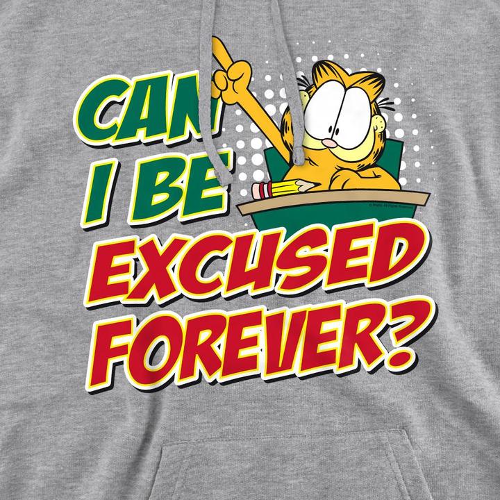 Immagine prodotto Garfield Excused Forever Felpa con Cappuccio Uomo (XXL)