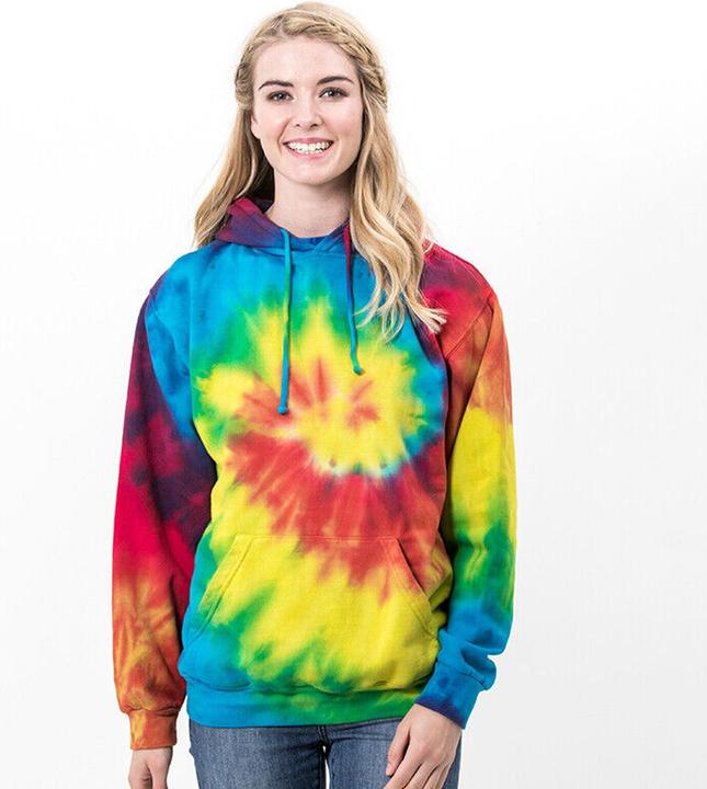 Immagine prodotto Colortone Kvinnor Felpa con cappuccio arcobaleno Felpa con cappuccio effetto batik (XL)