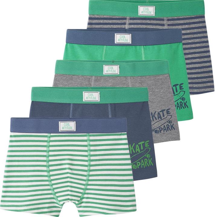 Vertbaudet 5er-Pack Jungen Boxershorts aus Stretch, Skater (92, 5er Pack)