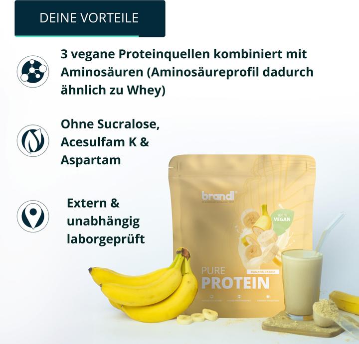 Produktbild Brandl Pure Protein Vegan (Banane, 1 Stk., 1000 g)