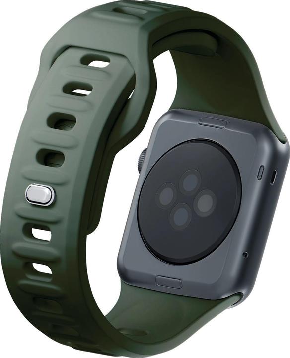 Produktbild 3MK Silicone Watch Strap Ciemnozielony/ Dark Green dla Apple Watch 42/44/45/49mm (Silikon, Edelstahl)