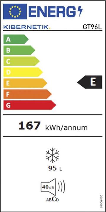 Energie-Label Kibernetik FSP Gefriertruhe (Freistehend, 98 l)