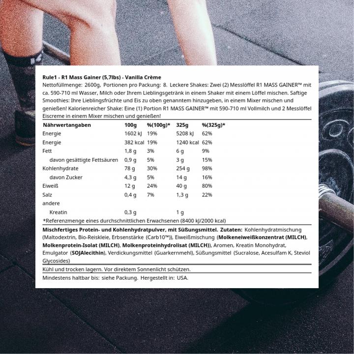 Actual product image Rule 1 R1 Mass Gainer (Vanilla cream, 1 pcs., 2974 g)