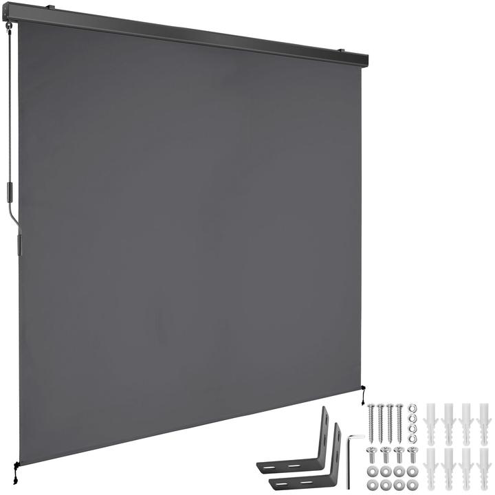 tectake Senkrechtmarkise Eloise mit 2 Wandhaltern