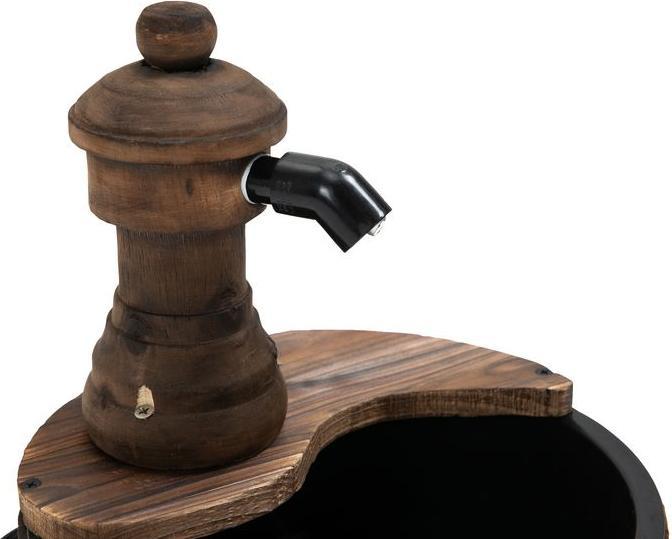 Produktbild Swisshandel24 Gartenbrunnen, Tannenholz + Metall Naturholz