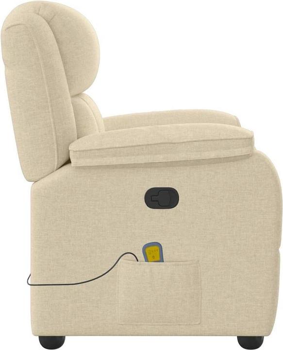 Immagine prodotto VidaXL Poltrona massaggiante in tessuto crema poltrona massaggiante TV poltrona con funzione massaggio