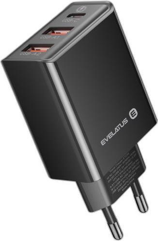Image du produit Evelatus Travel Charger EU Wall 3 Ports 32W USB-C / USB-A2 ETC06 (32 W)