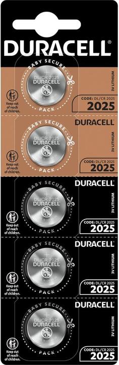 Duracell Knopfzelle CR2025 (5 Stk., CR2025, 150 mAh)