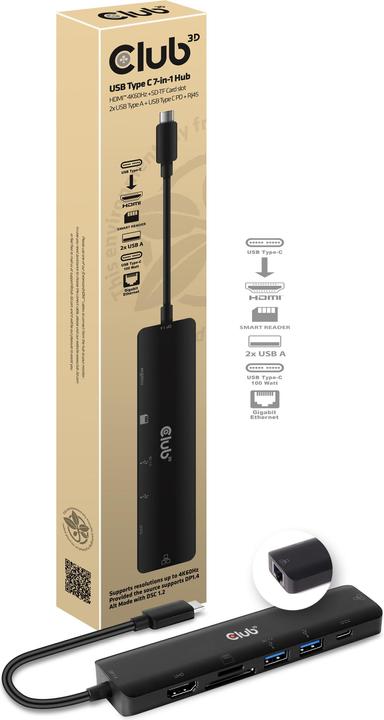 Produktbild Club 3D CSV-1592 (USB-C, 7 Ports)