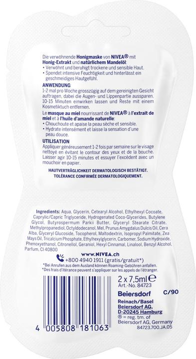 Produktbild NIVEA Gesichtsmaske Verwöhnend Multipack 24 Stück (15 ml)