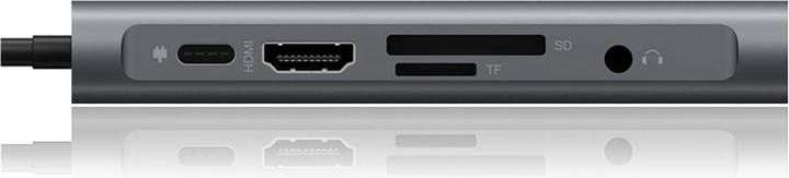 Actual product image Icy Box IB-DK4040-CPD - USB Type-C mini Dock PD (USB-C, 10 Ports)