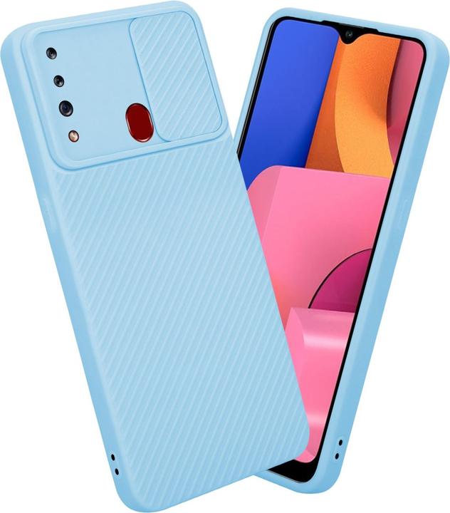 Productafbeelding Cadorabo Hoesje voor Samsung Galaxy A20s in TPU met camerabescherming LM009 Style (Samsung Galaxy A20)
