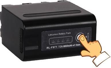Image du produit Rolux Batterie intelligente YC-F971 47,5Wh 7,2V 6600mAh (1 pcs, 6600 mAh, Batterie)