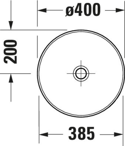 Produktbild Duravit Sivida Waschtisch Set, rund, 400x400mm, inkl. Konsole 680x500mm (500 mm, 380 mm)