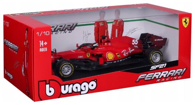 Image du produit Bburago Ferrari F1 2021 #55 Sainz 1/18