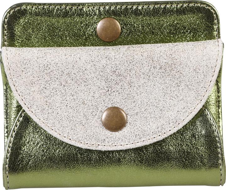 Image du produit Clairefontaine CUIR Porte-monnaie 11,5x2x9,5 cm Cuirisé vert + Daim or -
