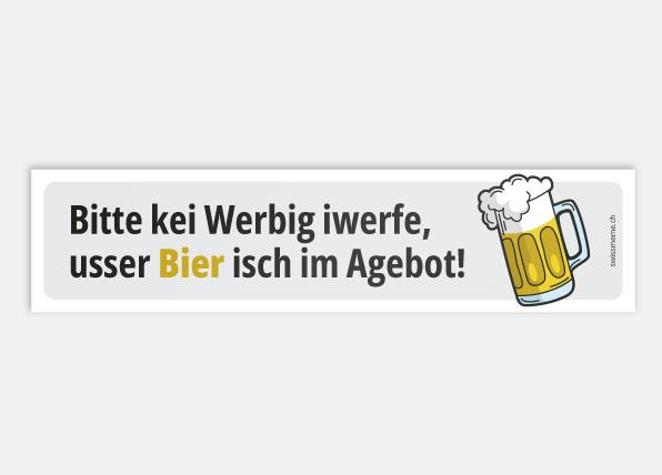 SwissMeme Kei Werbig, usser Bier!